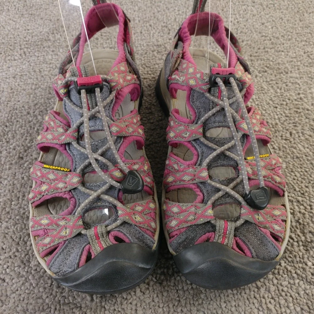 Keen Whisper Womens 6.5 Sandals Purple Pink Bungee Cord Waterproof Shoes
